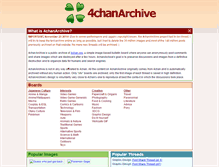Tablet Screenshot of 4chanarchive.net